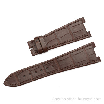 PP02 Alligator Leather Handcraft Brown Straps For PP Pearly Nautilus